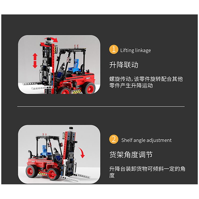 HAPPY BUILD SHINEYU XINYU YC-33003 33003 YC33003 non  XE NÂNG bộ đồ chơi xếp lắp ráp ghép mô hình  FORKLIFT Kỹ Thuật Công Nghệ Cao Mô Hình Phương Tiện 606 khối