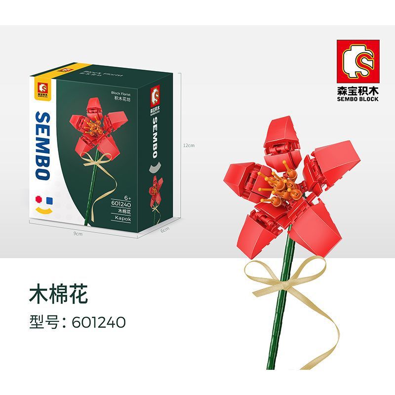 SEMBO 601240 non Lego BÔNG bộ đồ chơi xếp lắp ráp ghép mô hình Flowers BLOCK FLORIST KAPOK Hoa