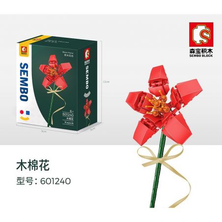 SEMBO 601240 non  BÔNG bộ đồ chơi xếp lắp ráp ghép mô hình Flowers BLOCK FLORIST KAPOK Hoa
