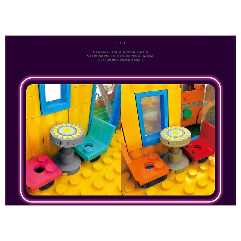 JUHANG TECHNOLOGY 86016 non  THANH CHỨA bộ đồ chơi xếp lắp ráp ghép mô hình Modular Buildings CONTAINER BAR Mô Hình Nhà Cửa 1489 khối