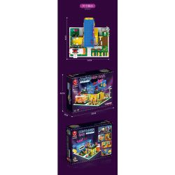 JUHANG TECHNOLOGY 86016 non  THANH CHỨA bộ đồ chơi xếp lắp ráp ghép mô hình Modular Buildings CONTAINER BAR Mô Hình Nhà Cửa 1489 khối