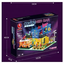 JUHANG TECHNOLOGY 86016 non  THANH CHỨA bộ đồ chơi xếp lắp ráp ghép mô hình Modular Buildings CONTAINER BAR Mô Hình Nhà Cửa 1489 khối