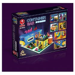 JUHANG TECHNOLOGY 86016 non  THANH CHỨA bộ đồ chơi xếp lắp ráp ghép mô hình Modular Buildings CONTAINER BAR Mô Hình Nhà Cửa 1489 khối