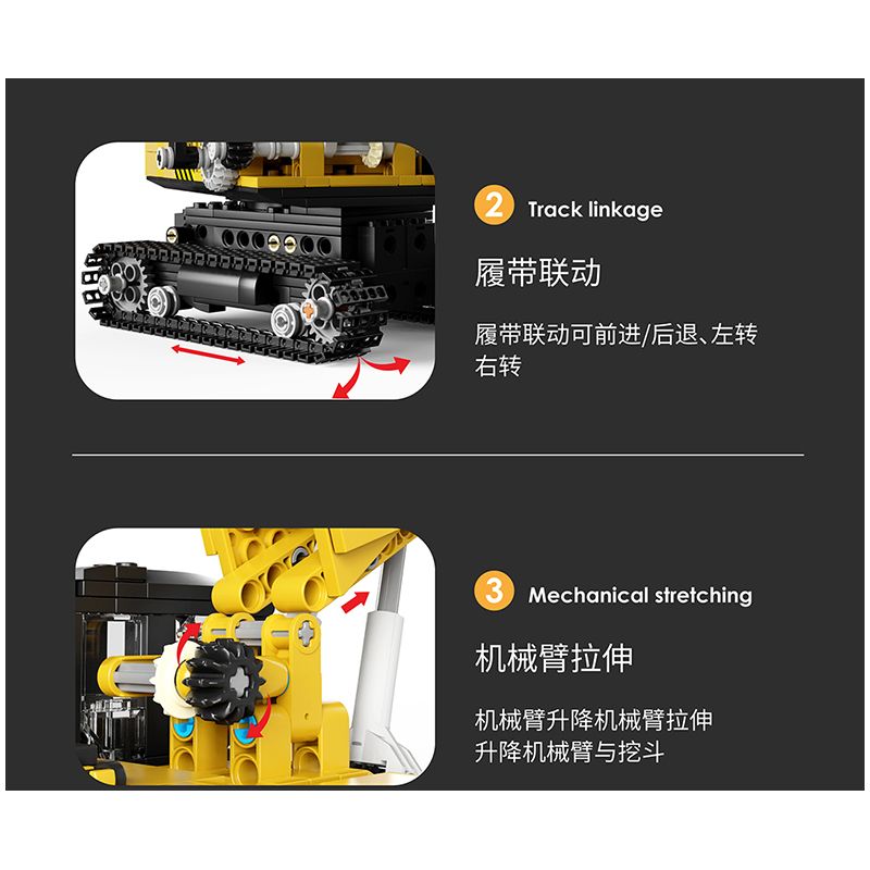 HAPPY BUILD SHINEYU XINYU YC-33001 33001 YC33001 non  MÁY XÚC bộ đồ chơi xếp lắp ráp ghép mô hình  Kỹ Thuật Công Nghệ Cao Mô Hình Phương Tiện 686 khối