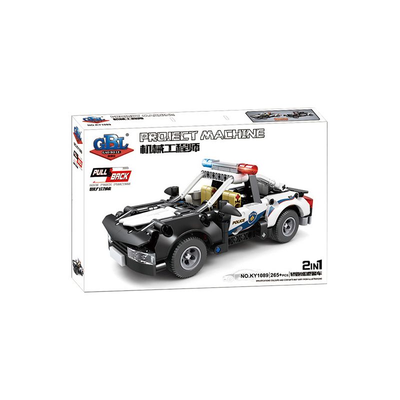 Kazi KY1089 1089 non  XE CẢNH SÁT TUẦN TRA COUPE KÉO bộ đồ chơi xếp lắp ráp ghép mô hình  Kỹ Thuật Công Nghệ Cao Mô Hình Phương Tiện 265 khối