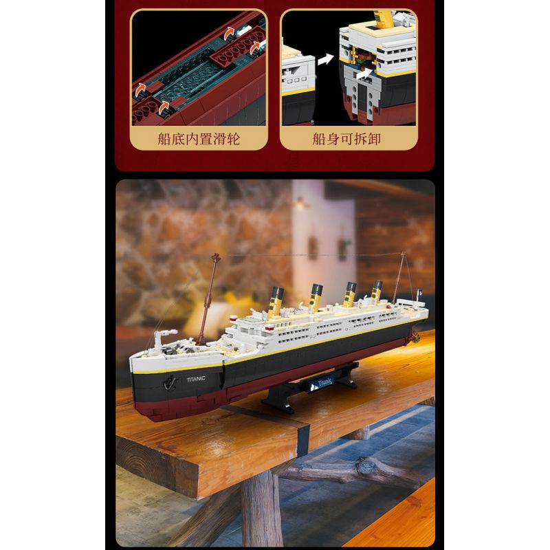 FORANGE FC6005 6005 non  ĐÀI TƯỞNG NIỆM TÀU ?​DU LỊCH KHỔNG LỒ BỊ CHÌM bộ đồ chơi xếp lắp ráp ghép mô hình Creator Expert Chuyên Gia Sáng Tạo 2022 khối