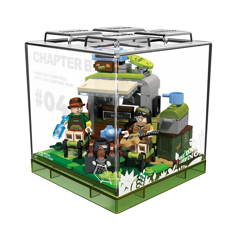 X AREA-X AX0087 0087 non  CẮM TRẠI HOANG DÃ bộ đồ chơi xếp lắp ráp ghép mô hình X-BOX 2.0 LET'S GO CAMPING NOW