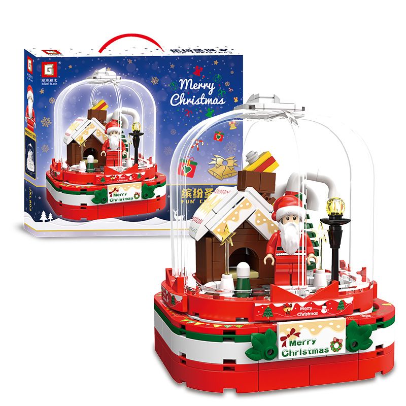 TREE HEIGHT JXL803 non Lego GIÁNG SINH ĐẦY MÀU SẮC bộ đồ chơi xếp lắp ráp ghép mô hình Christmas FUN CHRISTMAS 324 khối