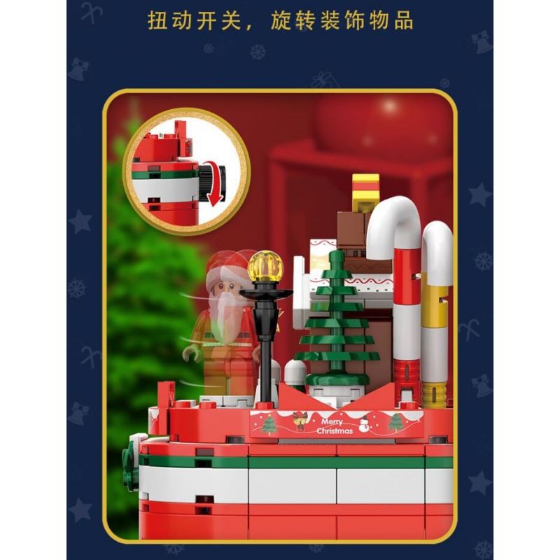 TREE HEIGHT JXL803 non  GIÁNG SINH ĐẦY MÀU SẮC bộ đồ chơi xếp lắp ráp ghép mô hình Christmas FUN CHRISTMAS 324 khối