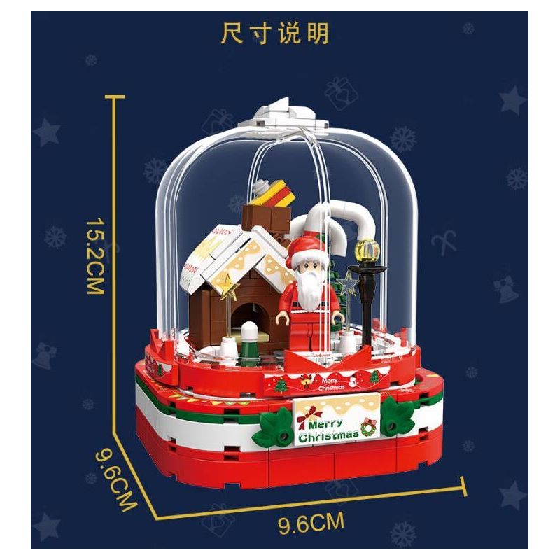TREE HEIGHT JXL803 non  GIÁNG SINH ĐẦY MÀU SẮC bộ đồ chơi xếp lắp ráp ghép mô hình Christmas FUN CHRISTMAS 324 khối