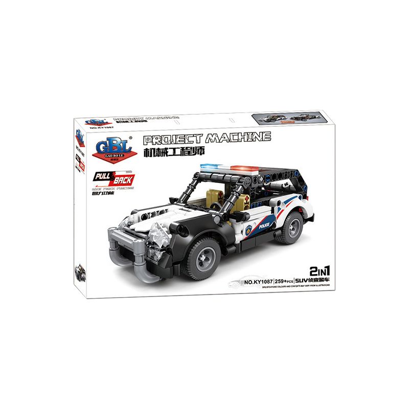 Kazi KY1087 1087 non  SUV CẢNH SÁT THÁM TỬ XE KÉO LÙI bộ đồ chơi xếp lắp ráp ghép mô hình  Kỹ Thuật Công Nghệ Cao Mô Hình Phương Tiện 259 khối