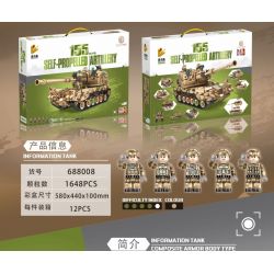 YOLOPARK 40020 non  PHÁO TỰ HÀNH 155 bộ đồ chơi xếp lắp ráp ghép mô hình Military Army BRICKS MAN 01 Quân Sự Bộ Đội 1648 khối