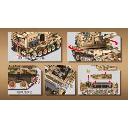 YOLOPARK 40020 non  PHÁO TỰ HÀNH 155 bộ đồ chơi xếp lắp ráp ghép mô hình Military Army BRICKS MAN 01 Quân Sự Bộ Đội 1648 khối