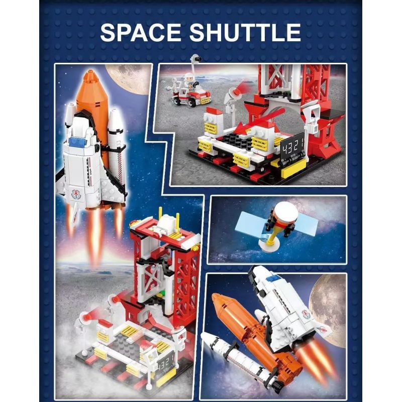 TREE HEIGHT JXL805 non  TÀU CON THOI bộ đồ chơi xếp lắp ráp ghép mô hình Space SPACE SHUTTLE Thám Hiểm Không Gian 510 khối