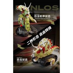 PanlosBrick 615007 Panlos Brick 615007 non  XE TRICERATOPS KHỦNG LONG ĐIỀU KHIỂN TỪ XA HAI THAY ĐỔI bộ đồ chơi xếp lắp ráp ghép mô hình  Kỹ Thuật Công Nghệ Cao Mô Hình Phương Tiện 870 khối