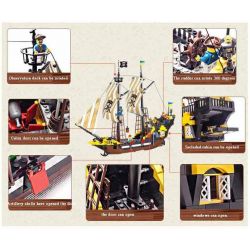 QMAN ENLIGHTEN KEEPPLEY 307 non  TÀU CƯỚP BIỂN RÂU ĐỎ bộ đồ chơi xếp lắp ráp ghép mô hình Pirates Of The Caribbean CORSAIR Cướp Biển Vùng Caribe 590 khối QMAN ENLIGHTEN KEEPPLEY 307 non  TÀU CƯỚP BIỂN RÂU ĐỎ bộ đồ chơi xếp lắp ráp ghép mô hình Pirates Of The Caribbean CORSAIR Cướp Biển Vùng Caribe 590 khối