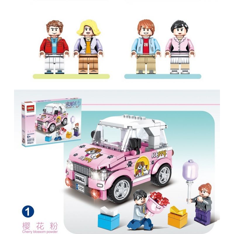 LWCK 80010-1 80010-2 80010-3 80010-4 non  THÀNH PHỐ LÃNG MẠN 4 PHONG CÁCH bộ đồ chơi xếp lắp ráp ghép mô hình Racers ROMANTIC CITY Đua Tốc Độ 1070 khối