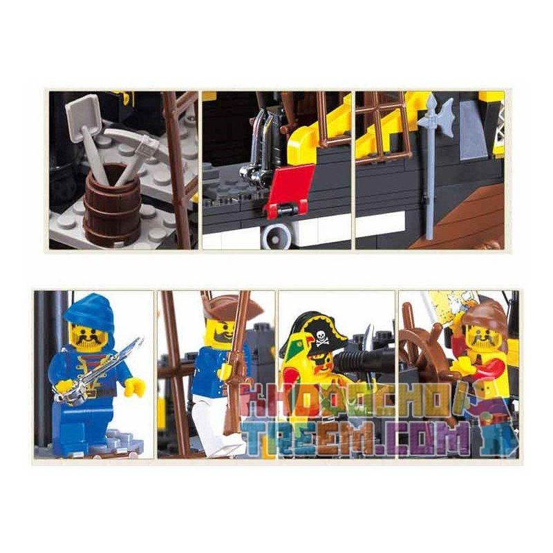 QMAN ENLIGHTEN KEEPPLEY 307 non  TÀU CƯỚP BIỂN RÂU ĐỎ bộ đồ chơi xếp lắp ráp ghép mô hình Pirates Of The Caribbean CORSAIR Cướp Biển Vùng Caribe 590 khối QMAN ENLIGHTEN KEEPPLEY 307 non  TÀU CƯỚP BIỂN RÂU ĐỎ bộ đồ chơi xếp lắp ráp ghép mô hình Pirates Of The Caribbean CORSAIR Cướp Biển Vùng Caribe 590 khối