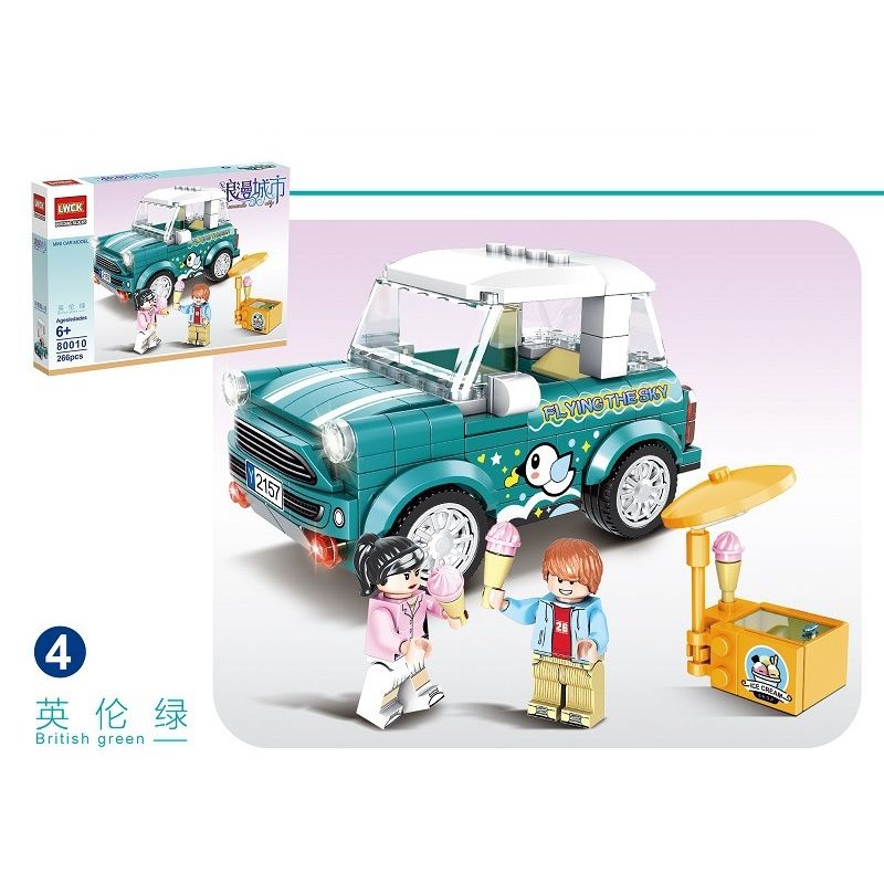 LWCK 80010-1 80010-2 80010-3 80010-4 non  THÀNH PHỐ LÃNG MẠN 4 PHONG CÁCH bộ đồ chơi xếp lắp ráp ghép mô hình Racers ROMANTIC CITY Đua Tốc Độ 1070 khối