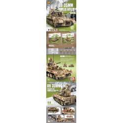 PanlosBrick 688006 Panlos Brick 688006 non  PHÁO PHÒNG KHÔNG TỰ HÀNH BÁNH XÍCH TYPE 09 35MM bộ đồ chơi xếp lắp ráp ghép mô hình Military Army 09 35MM TRACKED SELF-PROPELLED ARTILLERY Quân Sự Bộ Đội 1270 khối