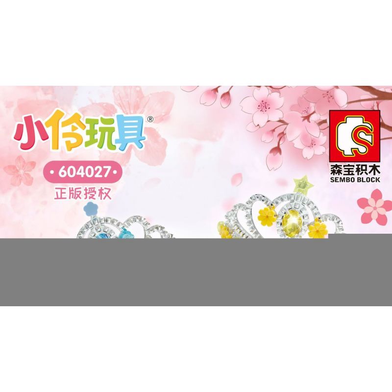 SEMBO 604027 non  TỰ LÀM ĐỒ TRANG SỨC BƠM. bộ đồ chơi xếp lắp ráp ghép mô hình  Các Bạn Gái