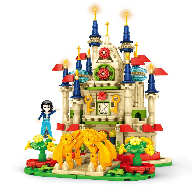 SEMBO 604025 non Lego LÂU ĐÀI TUYỆT ĐẸP bộ đồ chơi xếp lắp ráp ghép mô hình Friends Các Bạn Gái 642 khối
