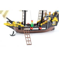 Enlighten 307 Qman 307 Xếp hình kiểu Lego PIRATES OF THE CARIBBEAN Corsair Adventure Tàu Cướp Biển Râu Đỏ 590 khối
