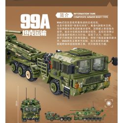 PanlosBrick 688003 Panlos Brick 688003 non  XE TĂNG 99A bộ đồ chơi xếp lắp ráp ghép mô hình Military Army 99A TANK TRANSPORTATION Quân Sự Bộ Đội 2784 khối