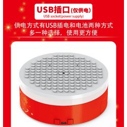 BEAUTY AND 23001 non  ĐÈN XOAY HỘP NHẠC CÂY THÔNG NOEL bộ đồ chơi xếp lắp ráp ghép mô hình Christmas Giáng Sinh 626 khối