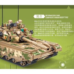 BAKA TECHNOLOGY 33802 non  XE TĂNG CHIẾN ĐẤU CHỦ LỰC 99A bộ đồ chơi xếp lắp ráp ghép mô hình Military Army 99A MAIN BATTLE TANK Quân Sự Bộ Đội 1250 khối