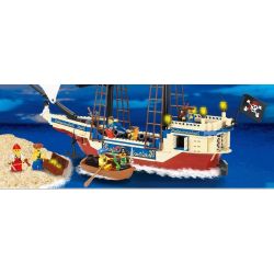 Enlighten 311 Qman 311 Xếp hình kiểu Lego PIRATES OF THE CARIBBEAN Corsair King Of The Seas Marine Tàu Vua Cướp Biển 487 khối