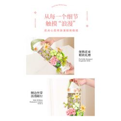SEMBO 611051 non  CỬA HÀNG HOA NGÔI SAO MAY MẮN bộ đồ chơi xếp lắp ráp ghép mô hình Flowers 598 khối
