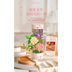SEMBO 611051 non  CỬA HÀNG HOA NGÔI SAO MAY MẮN bộ đồ chơi xếp lắp ráp ghép mô hình Flowers 598 khối