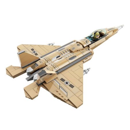 Enlighten 22013 Qman 22013 non  FIGHTER. bộ đồ chơi xếp lắp ráp ghép mô hình THUNDER MISSION 376 khối