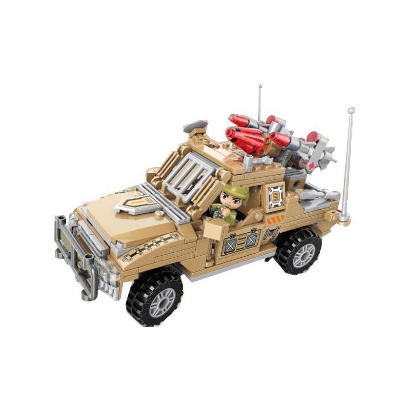 Enlighten 22012 Qman 22012 non Lego GIẢM XÓC VŨ TRANG bộ đồ chơi xếp lắp ráp ghép mô hình THUNDER MISSION 281 khối