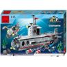 QMAN ENLIGHTEN KEEPPLEY 816 non  TÀU NGẦM TÁC CHIẾN CÙNG LẶN CÁ NHÂN 3 TRONG 1 bộ đồ chơi xếp lắp ráp ghép mô hình Military Army COMBATZONES SUBMARINE Quân Sự Bộ Đội 382 khối
