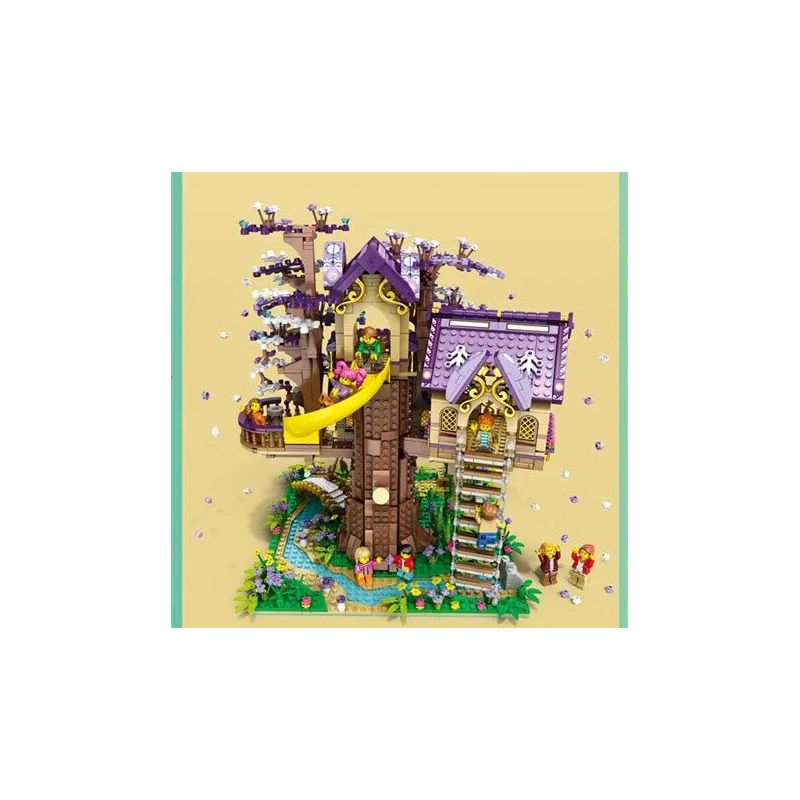 JUHANG TECHNOLOGY 86011 non  NHÀ CÂY SAKURA ELF bộ đồ chơi xếp lắp ráp ghép mô hình TREE HOUSE 2242 khối