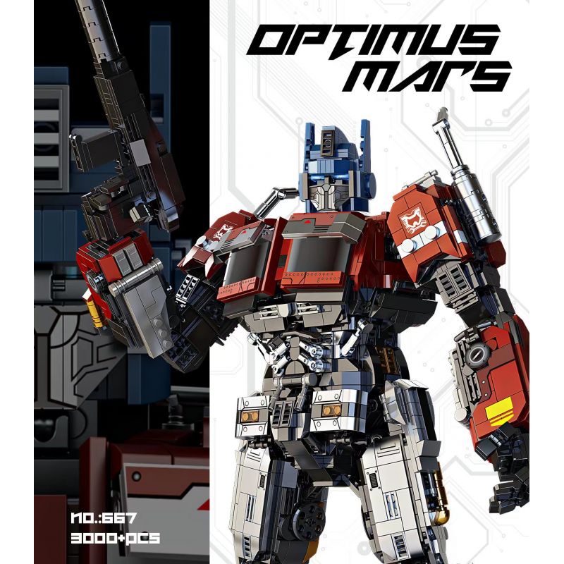 667 non  OPTIMUS PRIME bộ đồ chơi xếp lắp ráp ghép mô hình Movie & Game Phim Và Trò Chơi 3000 khối