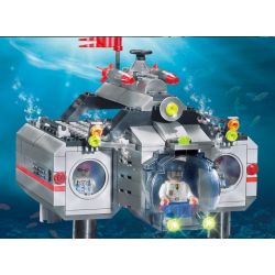 Enlighten 816 Qman 816 Xếp hình kiểu Lego MILITARY ARMY CombatZones Submarine Tàu Ngầm Tác Chiến Cùng Tàu Lặn Cá Nhân 3 Trong 1 382 khối