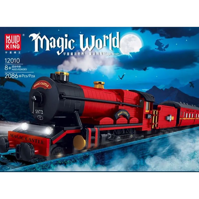 MouldKing 12010 Mould King 12010 non  MAGIC TRAIN. bộ đồ chơi xếp lắp ráp ghép mô hình Harry Potter MAGIC WORLD MAGIC TRAIN Chú Bé Phù Thủy 2086 khối