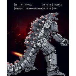 PanlosBrick 687003 Panlos Brick 687003 non  QUÁI VẬT MÁY MÓC bộ đồ chơi xếp lắp ráp ghép mô hình Godzilla MECHA GODZILLA Chúa Tể Quái Vật 1908 khối