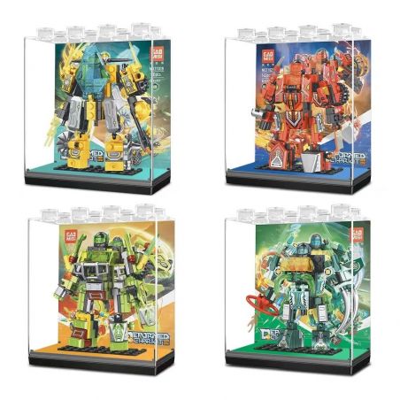 GAOMISI T1028 1028 non  CỖ XE BIẾN HÌNH bộ đồ chơi xếp lắp ráp ghép mô hình DEFORMED CHARIOT