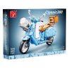 TA GAOLE T4025A 4025A T4025B 4025B non  XE MÁY CỔ ĐIỂN RETRO tỷ lệ 1:5 bộ đồ chơi xếp lắp ráp ghép mô hình Classic VESPA CLASSIC 300 1828 khối