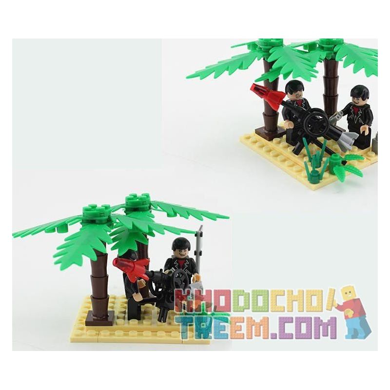 QMAN ENLIGHTEN KEEPPLEY 820 non  TRẬN ĐÁNH CHIẾM HÒN ĐẢO Ở ĐẠI DƯƠNG CỦA TÀU TÊN LỬA VÀ TRỰC THĂNG bộ đồ chơi xếp lắp ráp ghép mô hình Military Army COMBATZONES FRIGATE Quân Sự Bộ Đội 614 khối