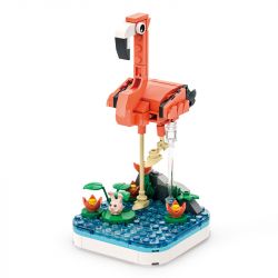WANGE LIGAO DR.LUCK 1604 non  QUÁI THÚ TUYỆT VỜI CHIM HỒNG HẠC bộ đồ chơi xếp lắp ráp ghép mô hình WONDERFUL ANIMALS FLAMINGO 127 khối