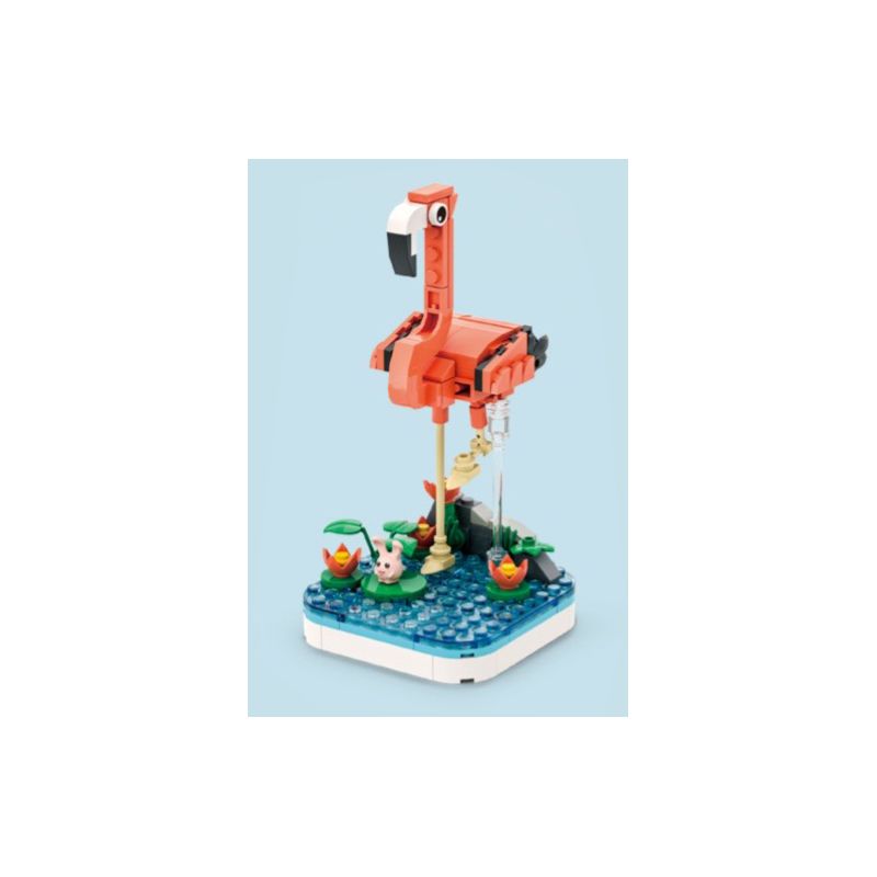 WANGE LIGAO DR.LUCK 1604 non  QUÁI THÚ TUYỆT VỜI CHIM HỒNG HẠC bộ đồ chơi xếp lắp ráp ghép mô hình WONDERFUL ANIMALS FLAMINGO 127 khối
