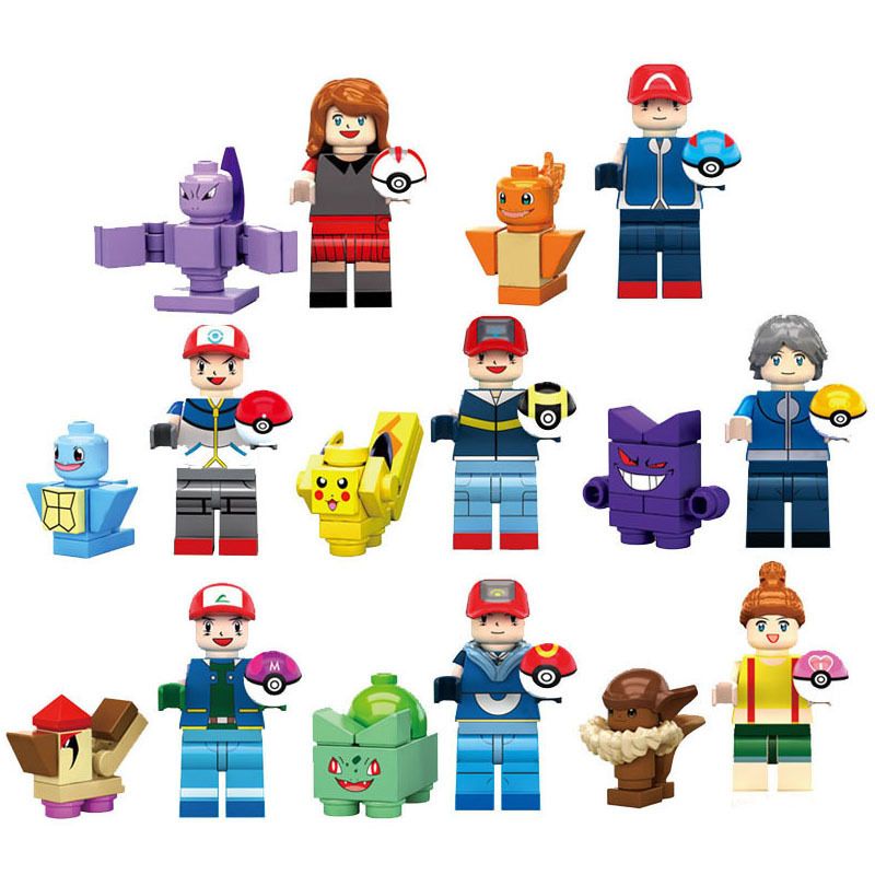 SY 620 non Lego POKÉMON MINIFIGURES 8 LOẠI bộ đồ chơi xếp lắp ráp ghép mô hình Movie & Game Phim Và Trò Chơi