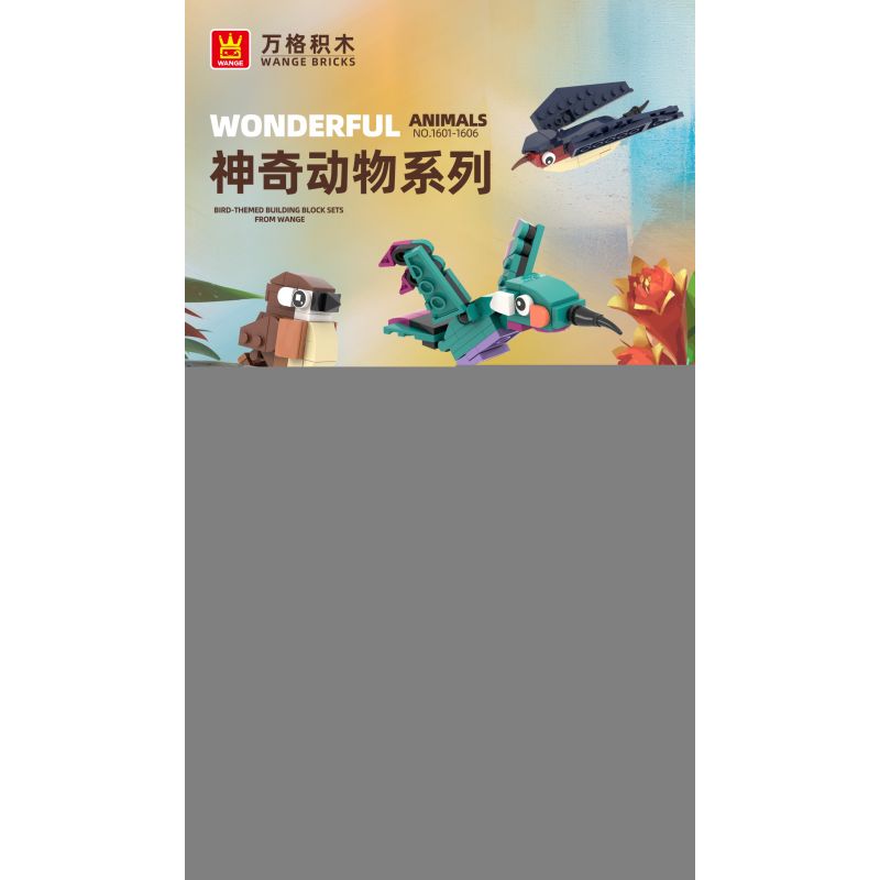 WANGE LIGAO DR.LUCK 1602 non  CHIM QUÁI THÚ TUYỆT VỜI SẺ bộ đồ chơi xếp lắp ráp ghép mô hình WONDERFUL ANIMALS SPARROW 142 khối