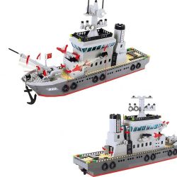 QMAN ENLIGHTEN KEEPPLEY 820 non  TRẬN ĐÁNH CHIẾM HÒN ĐẢO Ở ĐẠI DƯƠNG CỦA TÀU TÊN LỬA VÀ TRỰC THĂNG bộ đồ chơi xếp lắp ráp ghép mô hình Military Army COMBATZONES FRIGATE Quân Sự Bộ Đội 614 khối