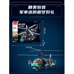 SLUBAN M38-B1138 B1138 1138 M38B1138 38-B1138 non  TRỰC THĂNG VŨ TRANG KA-54S tỷ lệ 1:30 bộ đồ chơi xếp lắp ráp ghép mô hình Military Army Quân Sự Bộ Đội 913 khối